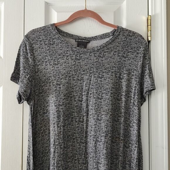 Chelsea & Theodore black white tunic shirt  Sz L - Picture 3 of 5